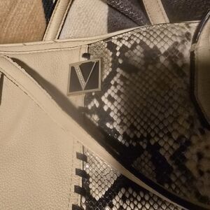 VS-Snakeskin and Cream Tote Bag. Price Is Firm.